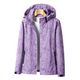 Women's hooded leaf print windbreaker jacket with front zip pockets