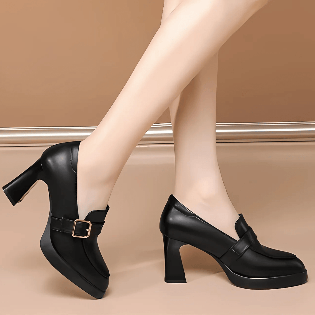 Women's Classic Pumps with Comfort in Black - View 3 | Bellmere
