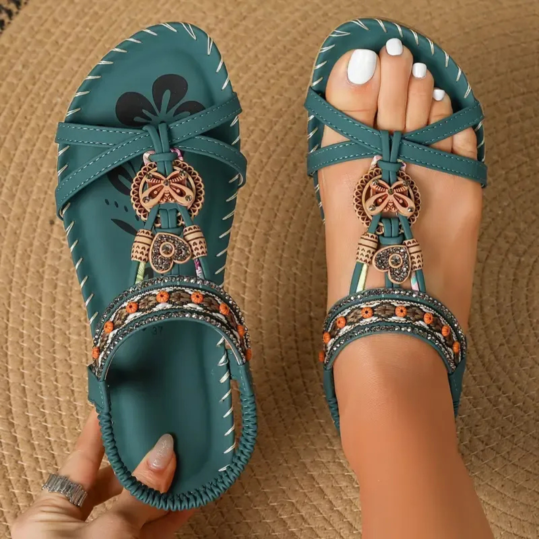 Women's Sandals in Dark Green | Bellmere