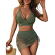 Women's High-Waist Bikini Set with Skirt Cover-Up in Black - View 15 | Bellmere