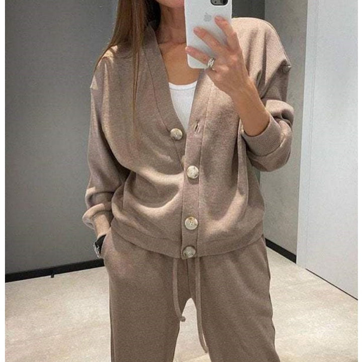Women's coordinated knitted sweater set