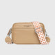 Leather Shoulder Bag with Adjustable Strap in Black - View 5 | Bellmere