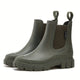 Women's slip-on Chelsea boots with elastic sides and lug soles