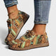 Printed Canvas Lace-Up Sneakers for Women, Flatform Sole