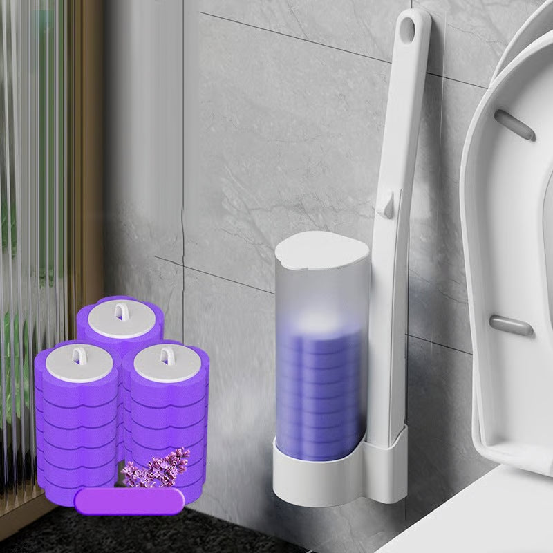 Disposable toilet cleaning tool for bathroom use