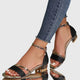 Savina | Women's Low Block Heel Ankle Strap Sandals Buckle
