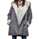 Women's hooded duffle coat with toggle fastenings and front pockets