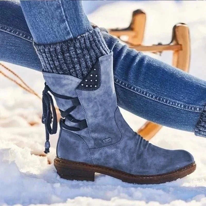 Women's Classic Ankle Boots in Blue | Bellmere
