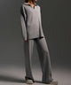 Women's coordinated knit sweater and trousers set