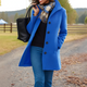 Classic Button-Front Coat in Pink - View 6 | Bellmere