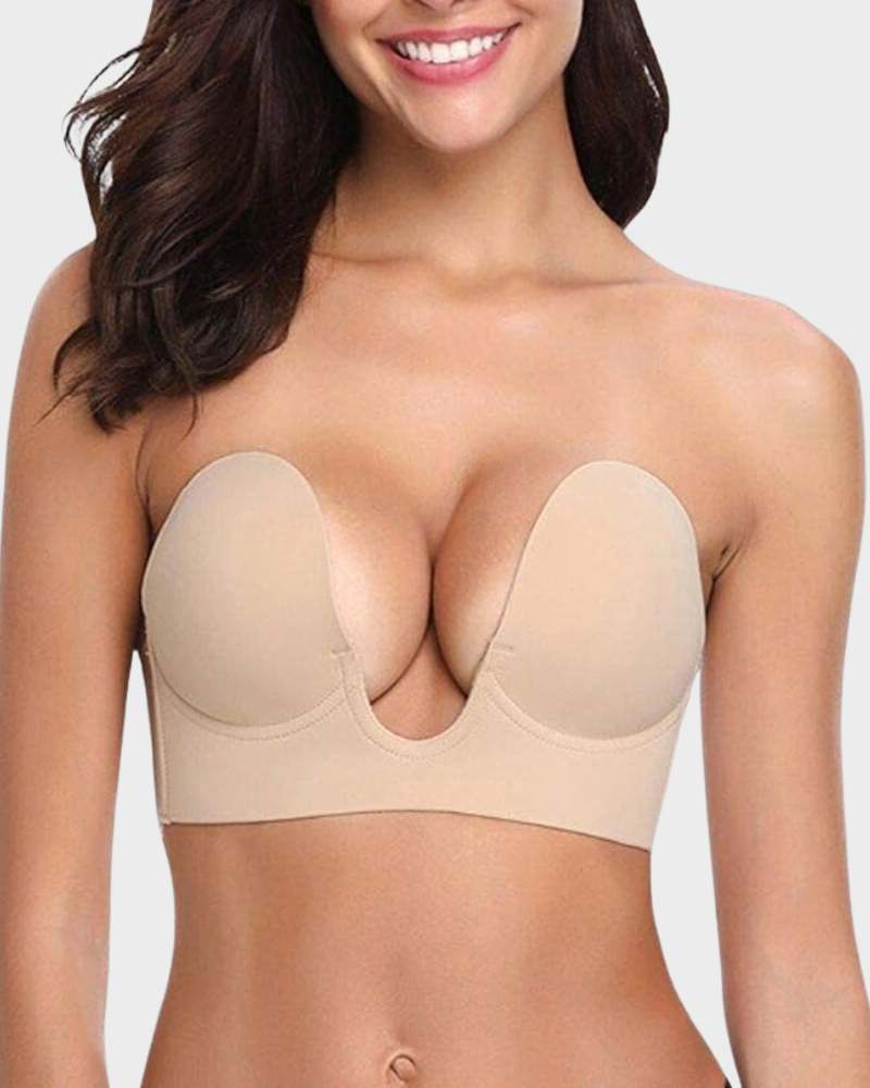 Push-Up Plunge Bra in Champagne | Bellmere