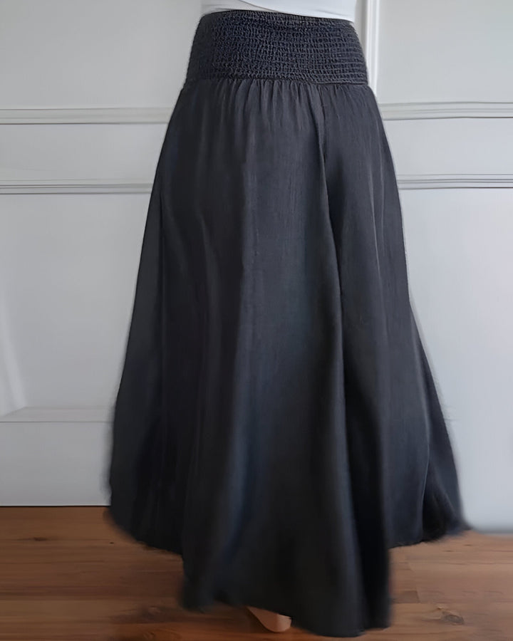 Women's Elastic Waist Pants in Blue (Almost Out Of Stock) - View 6 | Bellmere