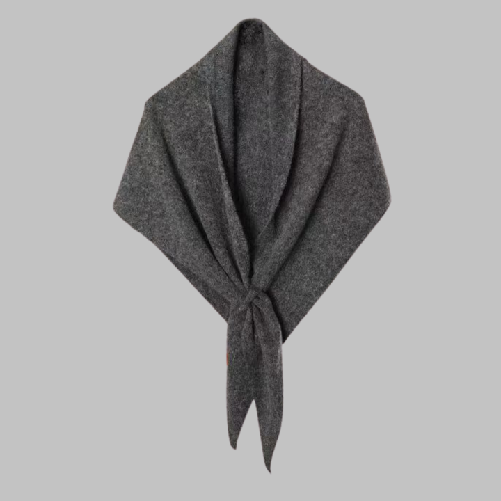 Women's Soft Triangle Shawl in Red Striped - View 8 | Bellmere