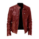 Unisex zip-front biker jacket with stand collar and multiple zipped pockets