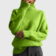 Women's geometric panel turtleneck jumper with long sleeves