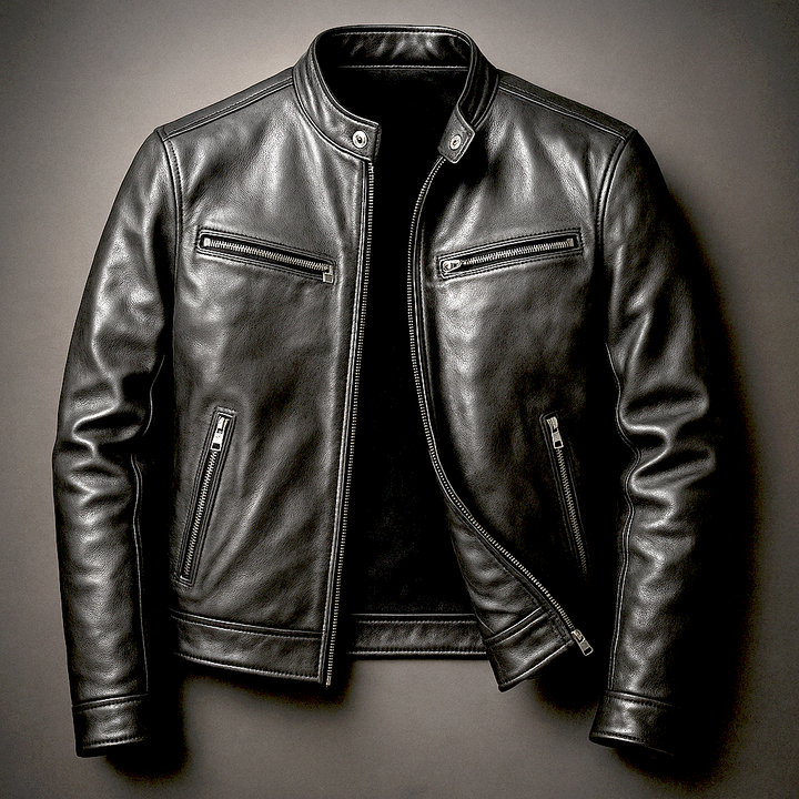 Unisex solid zip front jacket with stand collar and multiple zip pockets