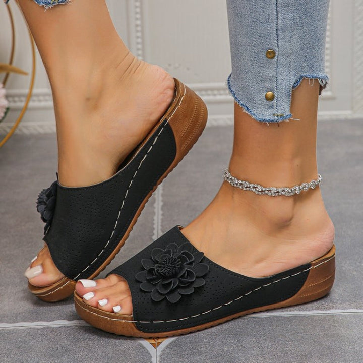 Ilinca | Women's Wedge Sandals Slip-On Open Toe Comfort Sandals