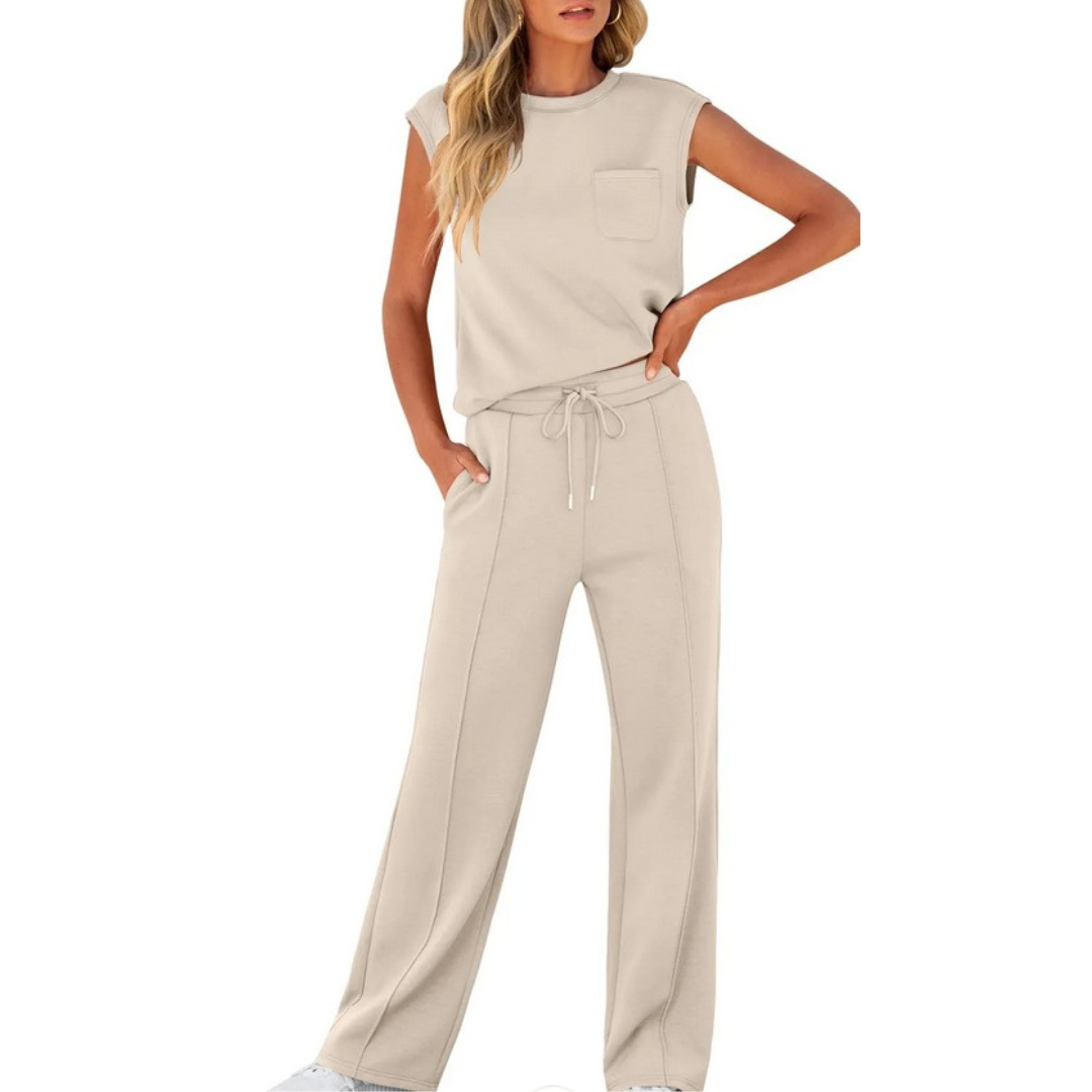 Women's Summer Lounge Co-Ord Set in Black - View 9 | Bellmere