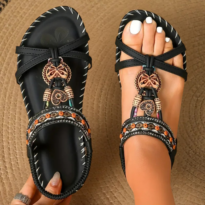Women's Sandals in Dark Green - View 3 | Bellmere