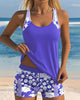 Women's Two-Piece Swimsuit with Floral Pattern in Pink - View 3 | Bellmere