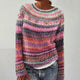 Women's Fair Isle pattern pullover sweater with long sleeves