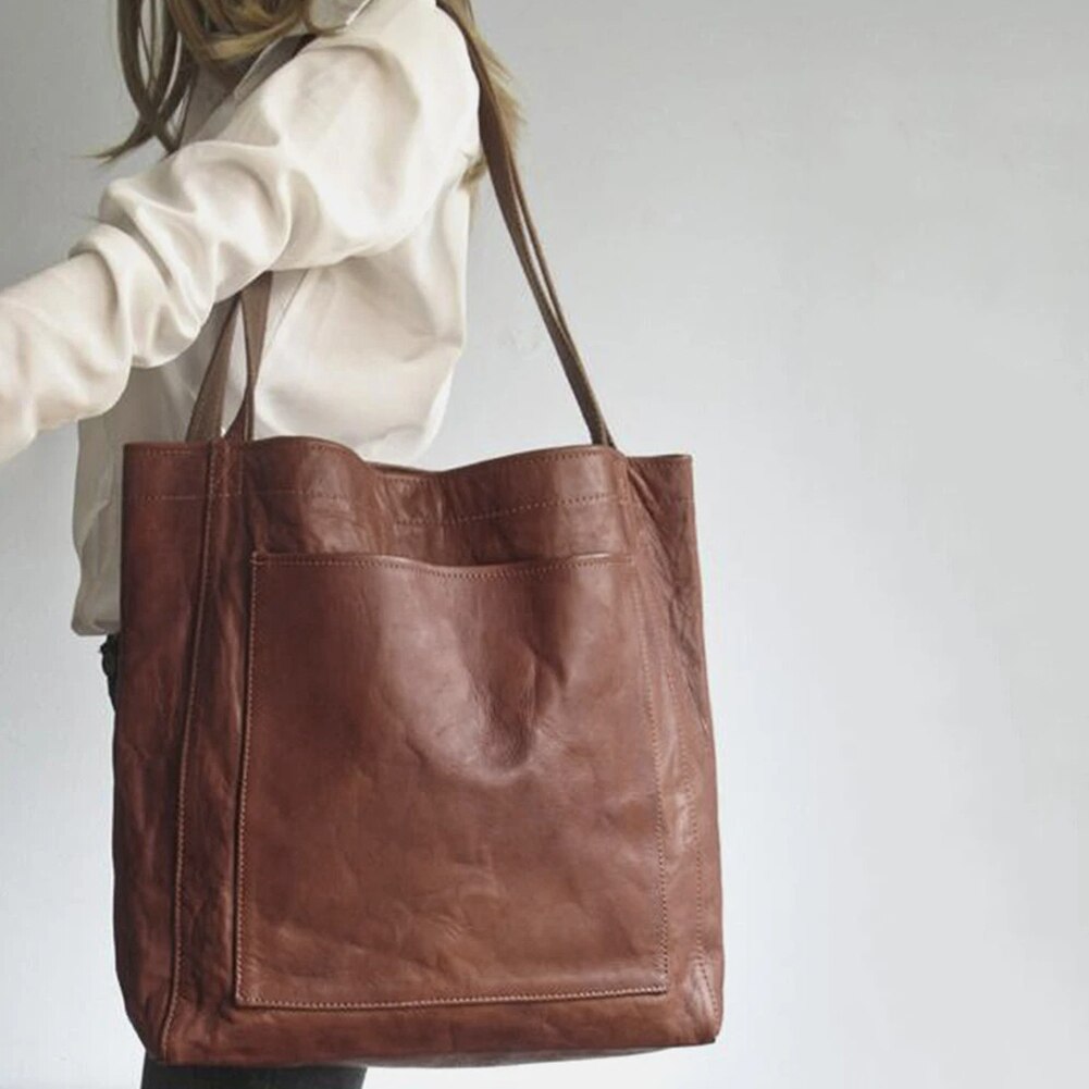 Women's Structured Shoulder Bag in Brown - View 5 | Bellmere