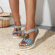 Sandals with Ergonomic Sole in Gold - View 6 | Bellmere