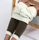 Women's fleece-lined ankle-length leggings with a high-rise waistband and close-fitting legs