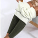 Women's fleece-lined ankle-length leggings with a high-rise waistband and close-fitting legs