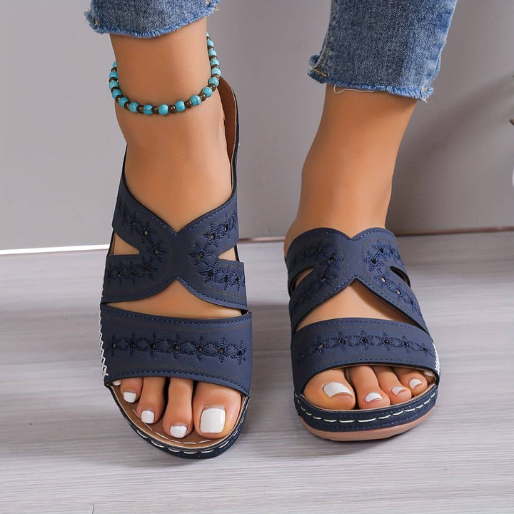 Sandals with Slip-Resistant Sole Shoes in Blue - View 5 | Bellmere