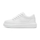 Low-top platform sneakers with lace-up closure and panel detailing