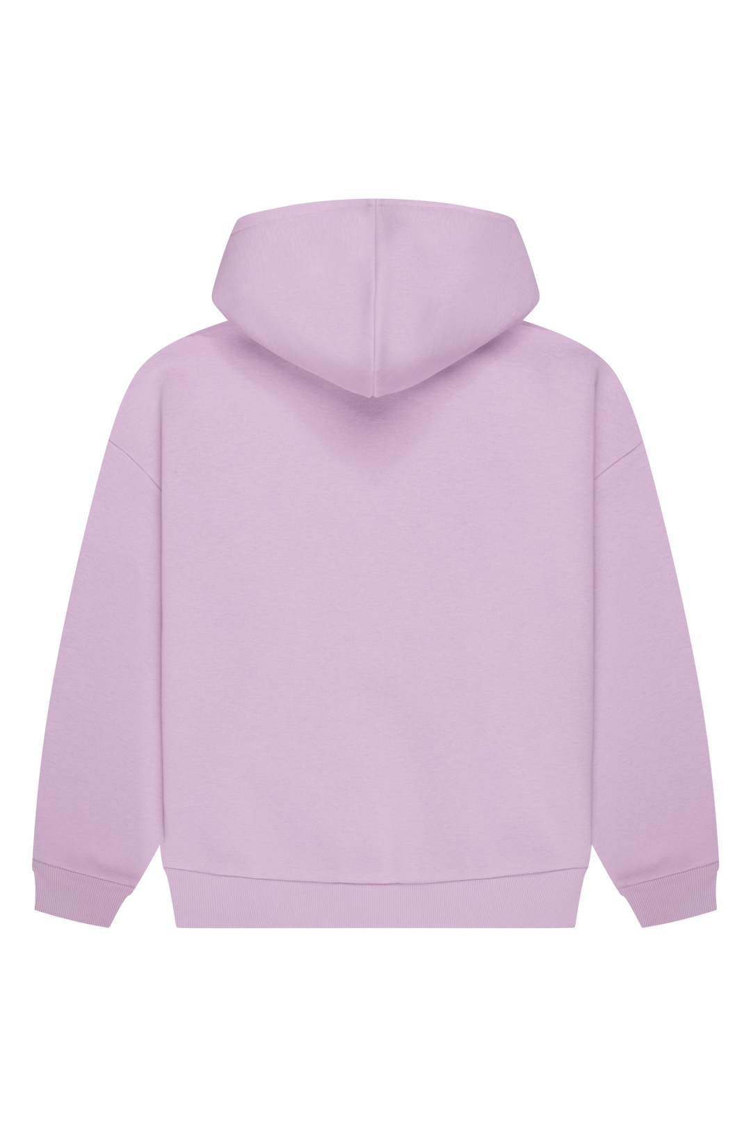 Women's lavender hooded sweatshirt with long sleeves and front logo