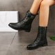 Women's Toe Side Zipper Boots in Black | Bellmere