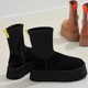Women's Fur-Lined Winter Boots in Black | Bellmere
