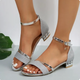 Hawa | Women's Low Block Heel Sandals Ankle Strap Buckle
