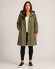 Women's mid-length lightweight tailored raincoat