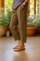 Women's Light Summer Trousers in White - View 2 | Bellmere