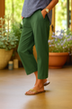 Women's Light Summer Trousers in White - View 4 | Bellmere