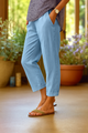 Women's Light Summer Trousers in White - View 5 | Bellmere