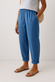 Women's Straight-Leg Pants with Side Pockets in Beige - View 3 | Bellmere