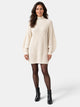 Women's oversized ribbed turtleneck sweater with long sleeves