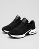Women's knit sneakers with lace-up front and sculpted sole