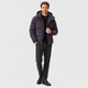 Unisex hooded quilted puffer jacket with zip front and side pockets