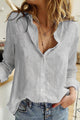 Women's Button-Front Blouse, V-Neck, Long Sleeve