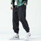 Men's corduroy jogger trousers with drawstring waist and elasticated cuffs