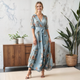 Stacey V-Neck Midi Dress - View 2 | Bellmere