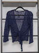Popcorn Ikat Tie Front Cardigan