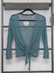 Popcorn Ikat Tie Front Cardigan