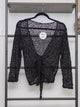 Popcorn Ikat Tie Front Cardigan