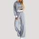Women's cropped hoodie and wide-leg jogger set